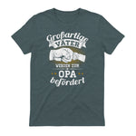 Großartige Väter werden zum Opa befördert Enkel Bester Papa in Dark Heather - back view