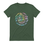 Autism Mama Life Some Days I Rock It Some Days It Rock Me in Military Green - back view