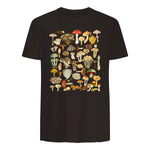Mushroom Shirt Mycology Fungi Foraging Mushroom Whisperer in Dark Chocolate - back view