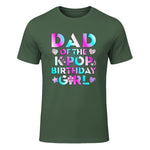 K-Pop Girl Dad T-Shirt in Military Green - front view