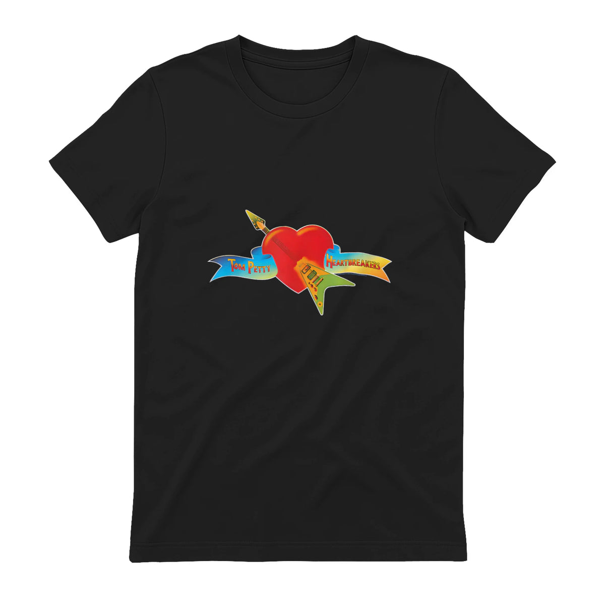 Tom Petty and The Heartbreakers Classic Logo T-Shirt in Black - back view