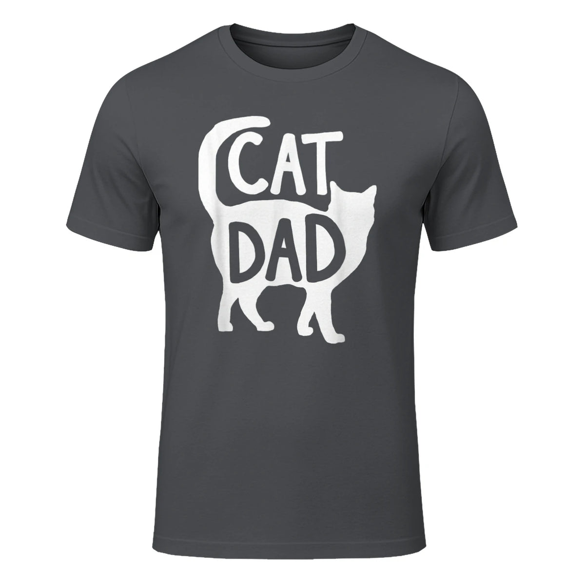 Best Cat Dad Fathers Day Men Kitty Daddy Papa Christmas Meow in Charcoal - front view
