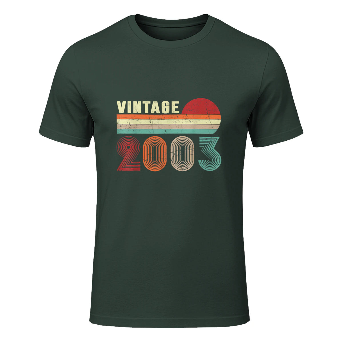 Vintage Twenty-Second Birthday T-Shirt in Forest Green - front view
