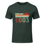 Vintage Twenty-Second Birthday T-Shirt in Forest Green - front view