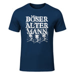 Opa & Großvater Männer Geschenke Vintage Totenkopf Schwarz, S Herren, Halbarm, in Navy - front view