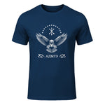 Drapeau circassien, Adygea, Adiga. in Navy - front view