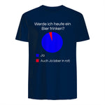 Lustiges Bier Shirt I Alkohol Trinken Party Fest Wein in Navy - back view