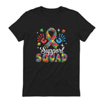Autism Awareness Autism Support Squad Family in Black - back view
