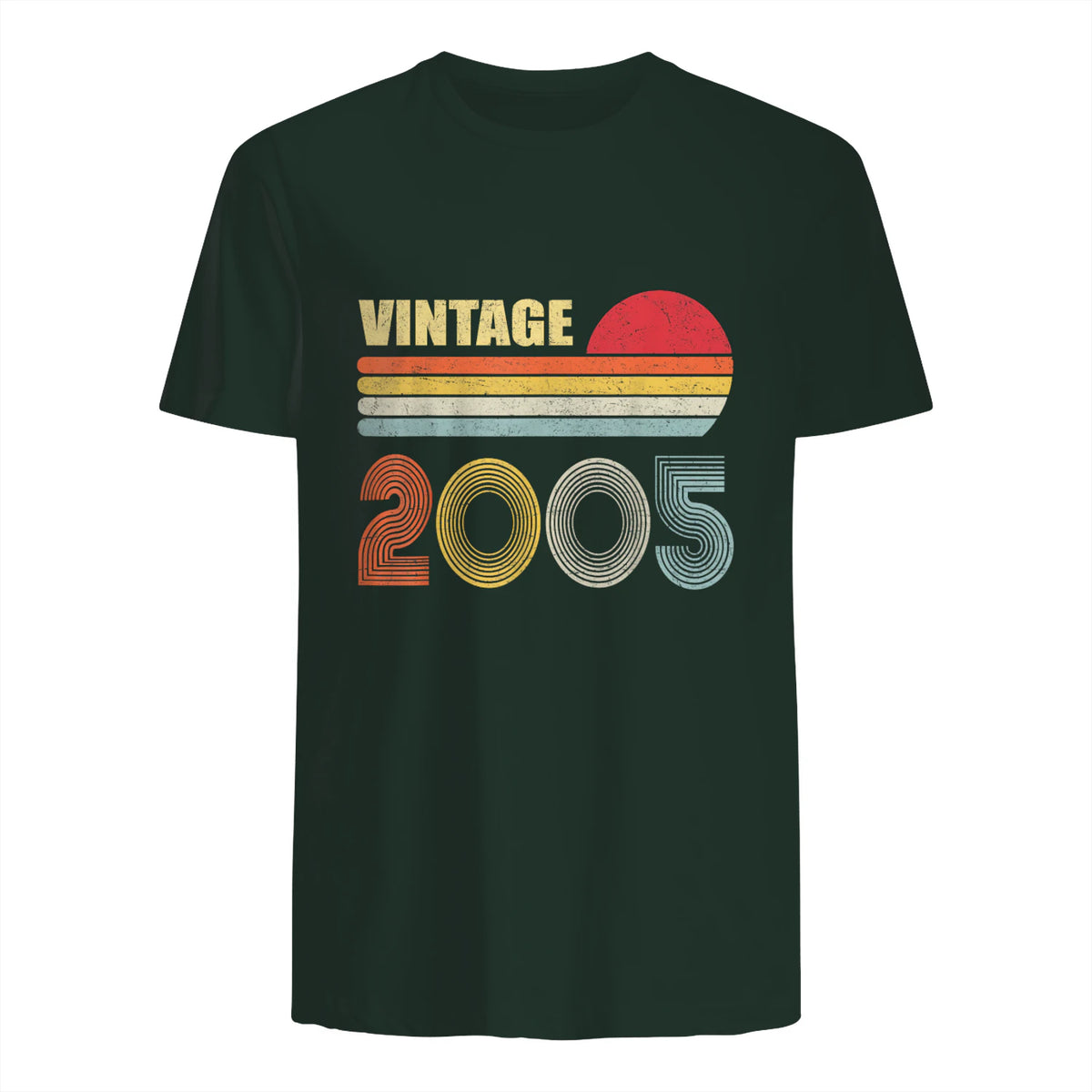 Vintage Nineteenth Birthday T-Shirt in Forest Green - back view