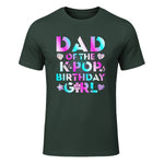 K-Pop Girl Dad T-Shirt in Forest Green - front view
