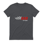 Dad Pit Crew Race Car T-Shirt in Charcoal - back view