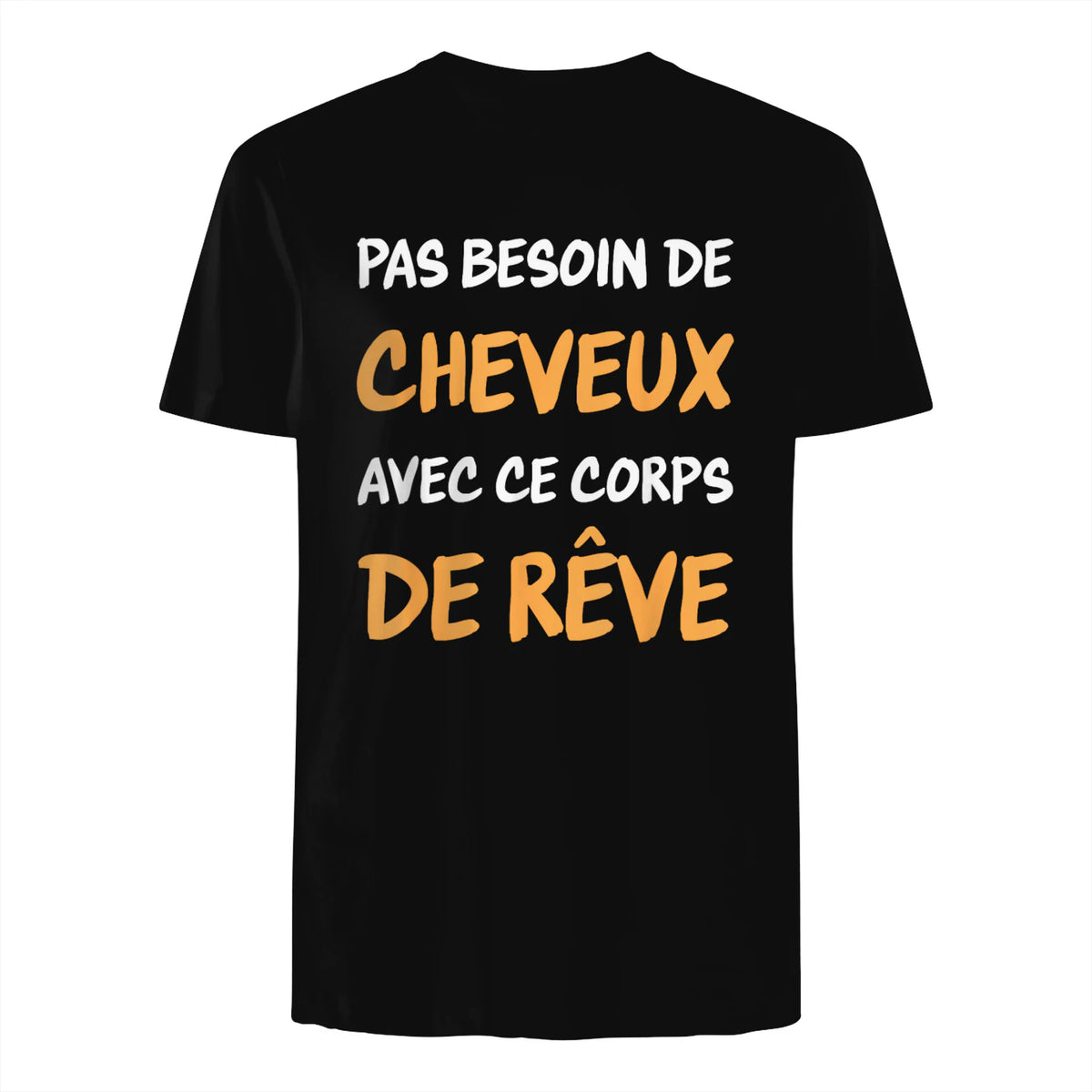 Calvitie Humour Papa Chauve in Black - back view