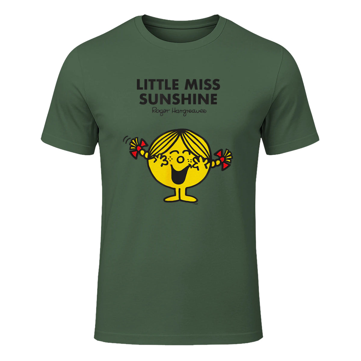 Mr. Men Little Miss Sunshine T-Shirt in Military Green - front view