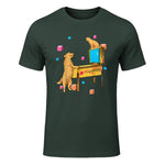 Flipper Wiz chien chat jouant au flipper in Forest Green - front view