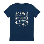 Funny It’s Ok to Be Different Autism Goose Teacher in Navy - back view
