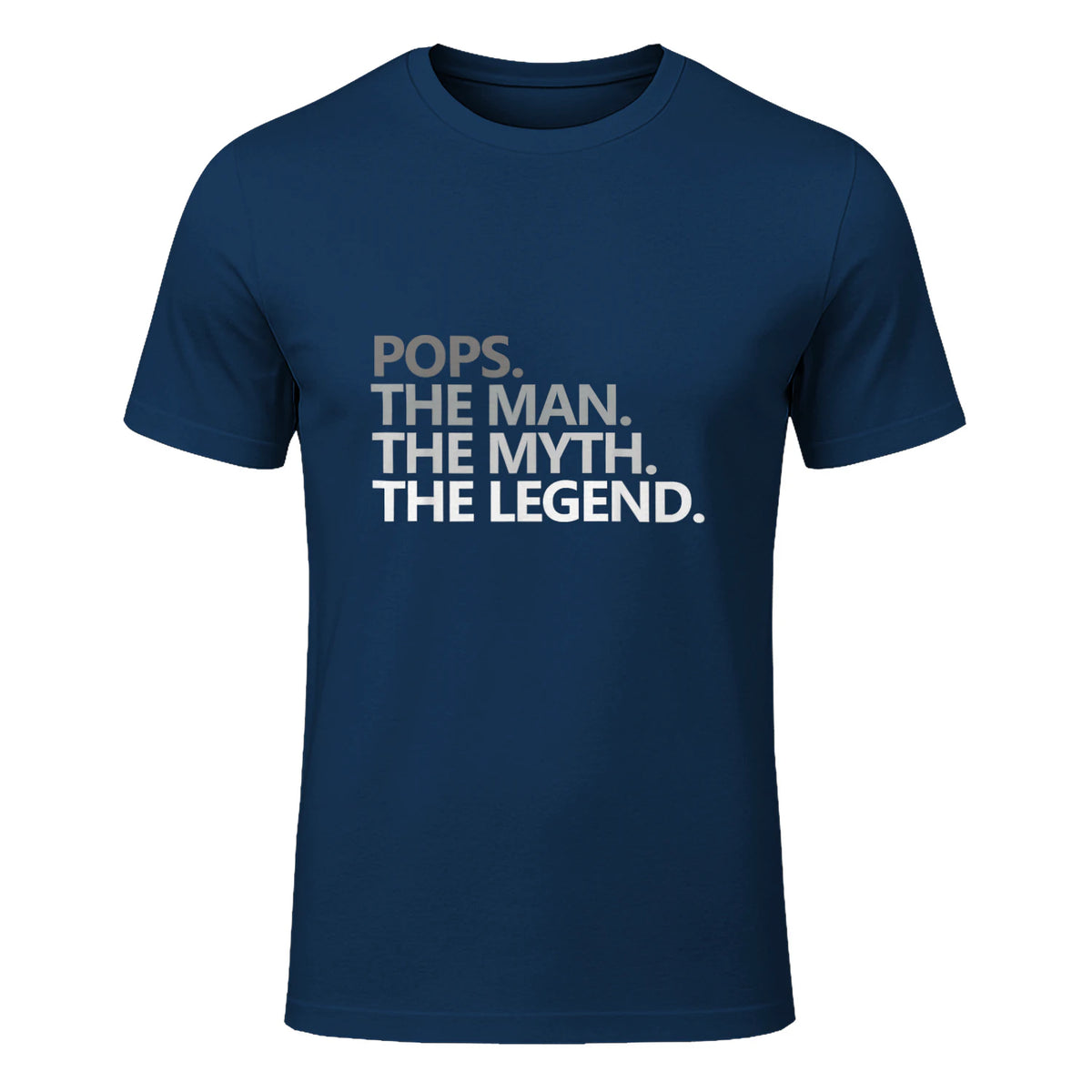 POPS GRANDPA DAD BIRTHDAY Father's Day Funny Men Gift in Navy - front view