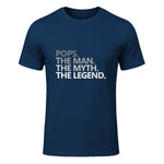 POPS GRANDPA DAD BIRTHDAY Father's Day Funny Men Gift in Navy - front view