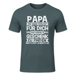 Papa und Vater Motiv, Lustiger Spruch, Herren Vatertag Halbarm T-Shirt in Dark Heather - front view