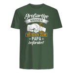 Vatertag Vaterschaft Geschenke Großartige Männer Werden Zum Papa Befördert Werdender Vater , Schwarz, S, V-Aussch in Military Green - back view