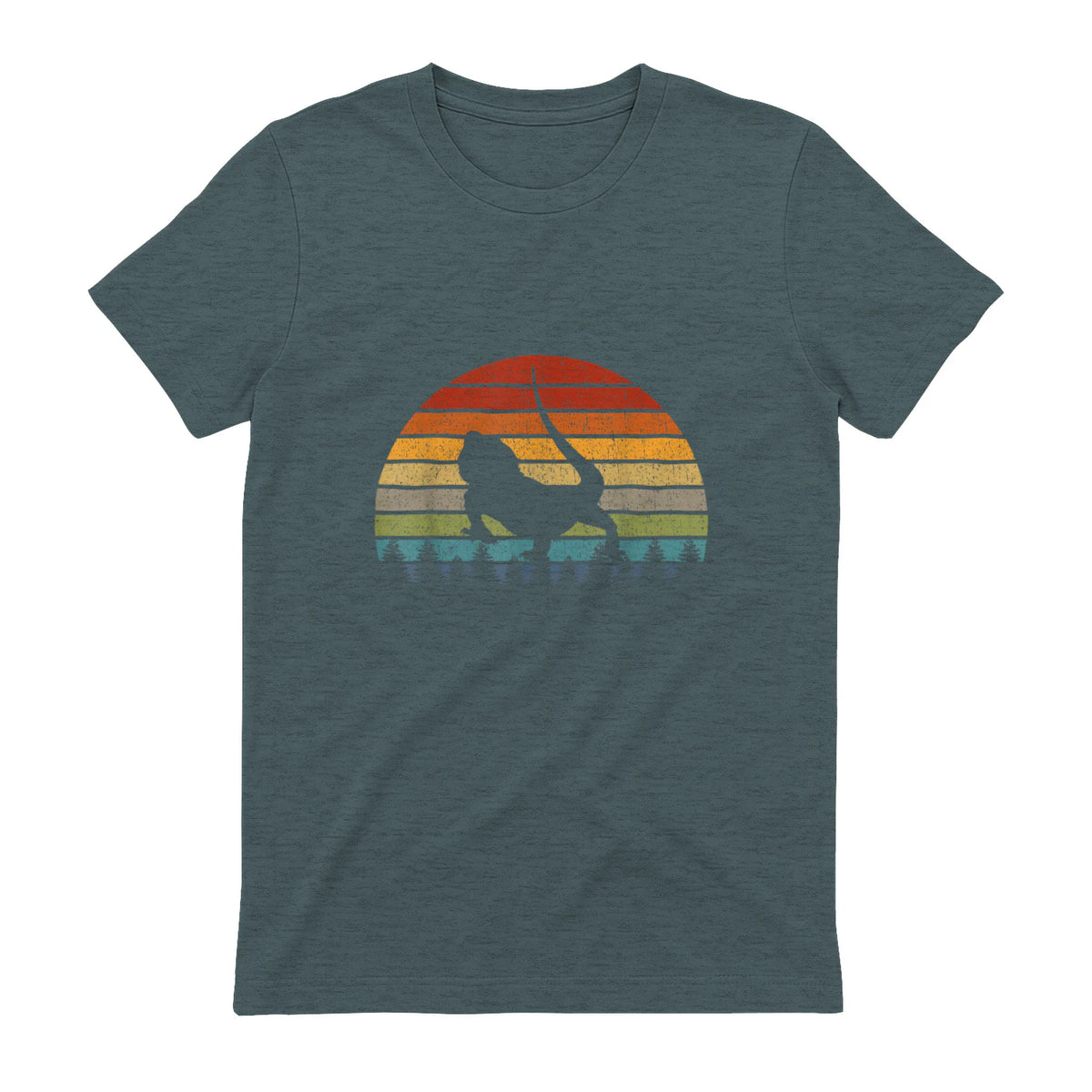 Dragon barbu - Graphique rétro - Lover vintage in Dark Heather - back view