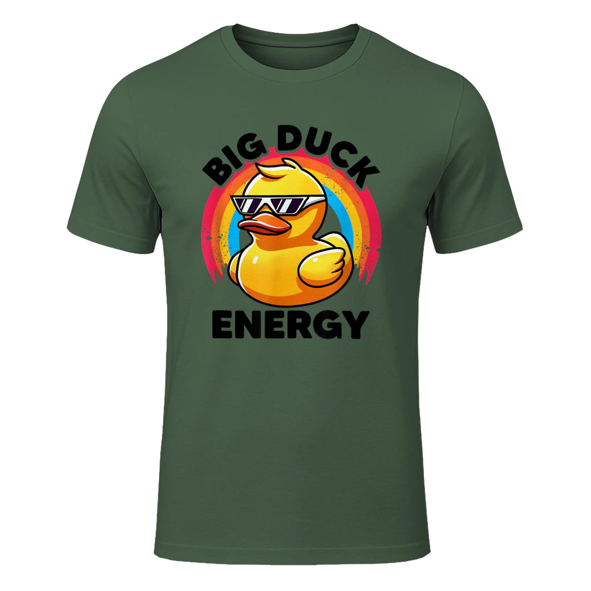 Big Duck Energy Duckie I Love Ducks Lovers Canard en caoutchouc in Military Green - front view