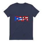 Puerto Rico Flag Father's Day Patriotic Puerto Rican Pride in Heather Navy - back view