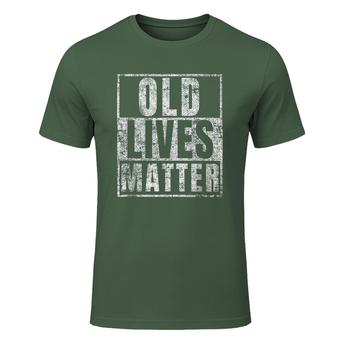 Old Lives Matter Funny Birthday Party Gag Gift for Dad in Military Green - front view