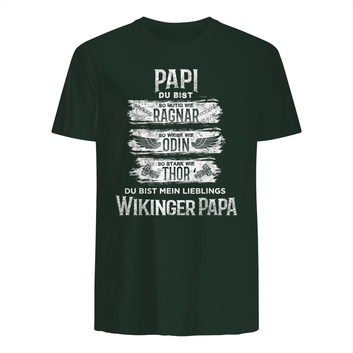 Wikinger Papa Vater Ragnar Thor Odin in Forest Green - back view