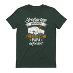 Vatertag Vaterschaft Geschenke Großartige Männer Werden Zum Papa Befördert Werdender Vater , Schwarz, S, V-Aussch in Forest Green - back view