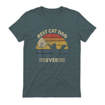 Best Cat Dad Ever T-Shirt in Dark Heather - back view