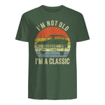 I'm Not Old Just Classic Funny Fathers Day Gift Dad T-Shirt in Military Green - back view