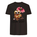 Ich Mag Halt Eulen, Okay Lustiger Eule Spruch Owl Eulen in Dark Chocolate - back view