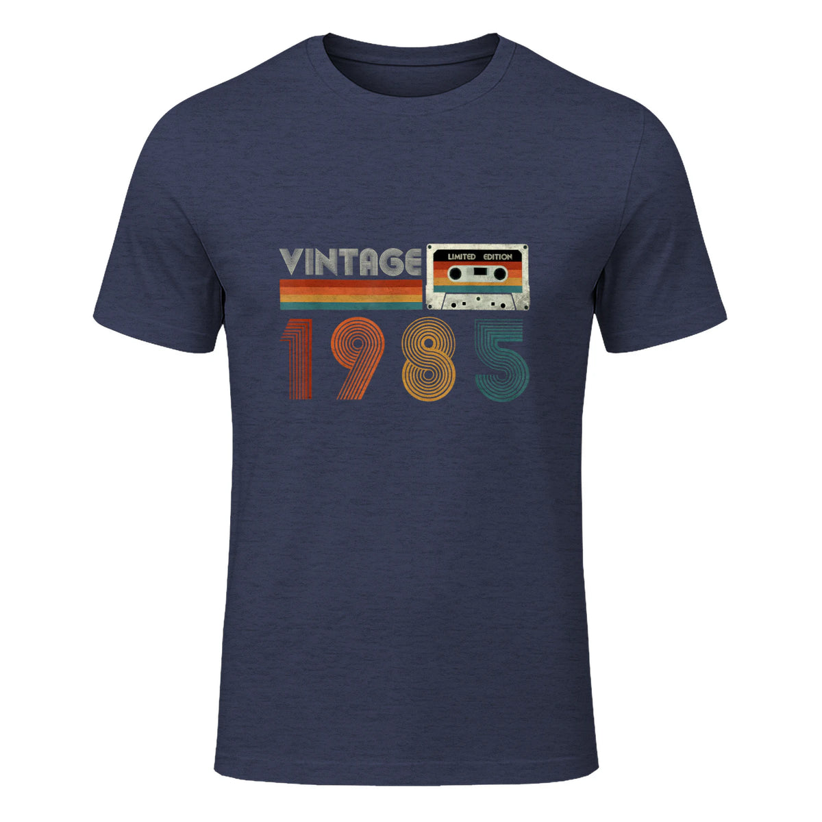 Cassette rétro Vintage 1985 en édition limitée Birthday 39 in Heather Navy - front view