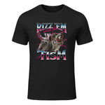 Autism Funny Rizz Em with The Tism Meme Autistic Racoon in Black - front view