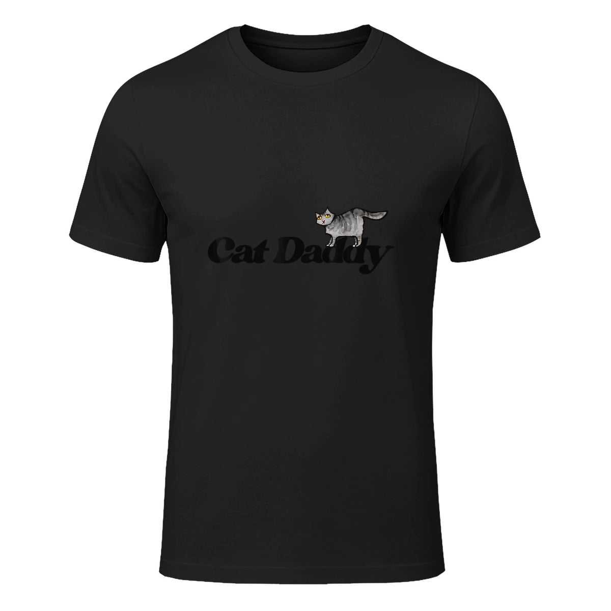 Chat Daddy drôle chat papa drôle chat papa humour fête des pères père in Black - front view
