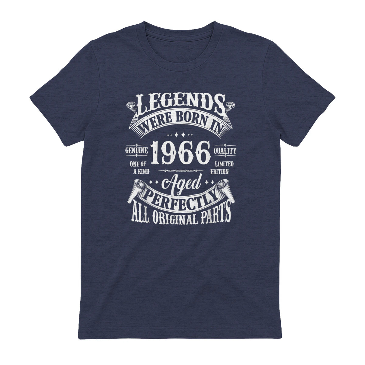Vintage Sixtieth Birthday Shirt T-Shirt in Heather Navy - back view