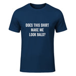 Does This Shirt Make Me Look Bald Fathers Day Dad Gift in Navy - front view