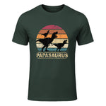Papasaurus Dinosaurier Papa Tyrannosaurus Dino Doppelpack in Forest Green - front view
