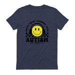 Autism Awareness Acceptance Special Education Teacher Kids in Heather Navy - back view
