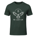Drapeau circassien, Adygea, Adiga. in Forest Green - front view