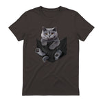 Cat Lovers British Shorthair In Pocket Fun Kitten in Dark Chocolate - back view