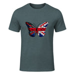 Union Jack Butterfly Butterflies Flag Wings British UK Flag in Dark Heather - front view