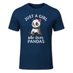 Cute Panda Kawaii Just A Girl Who Loves Pandas Girls in Navy - front view