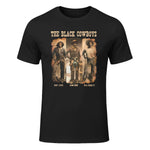Black Cowboy Western Rodeo Melanin Black History Texas Men T-Shirt in Black - front view