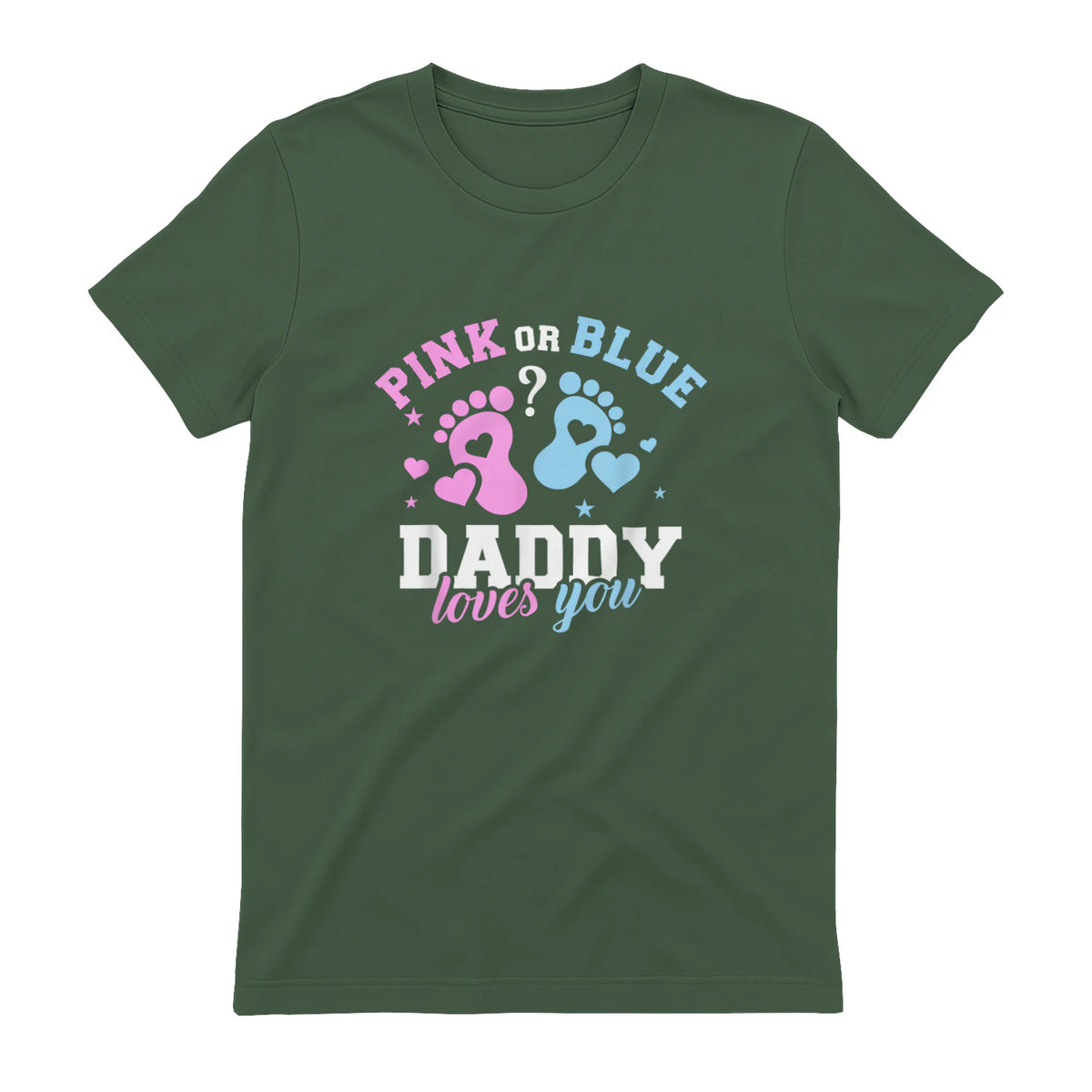 Gender Reveal Daddy dad in Military Green - back view