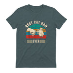 Best Cat Dad Ever - Meilleur chat papa jamais chat in Dark Heather - back view