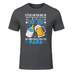 bientôt papa 2026 Annonce Futur Papa Humour Nouveau Papa tee in Charcoal - front view