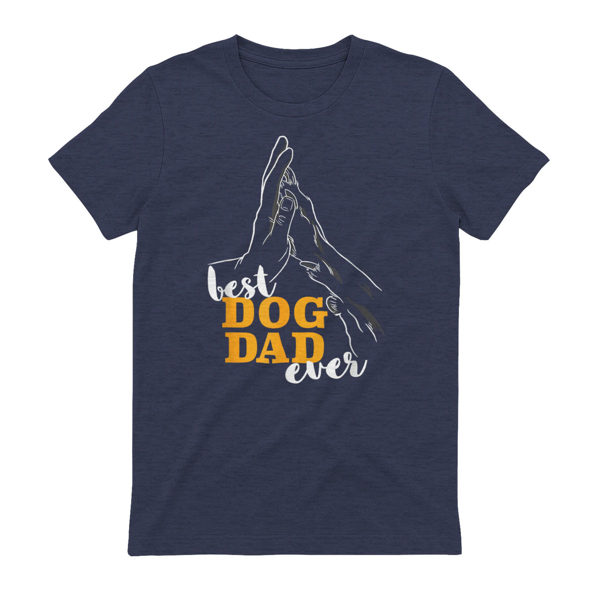 Best Dog Dad Ever Le meilleur papa chien du monde - Chiens in Heather Navy - back view