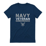 US Navy - Veteran Honor Courage Commitment T-Shirt in Navy - back view