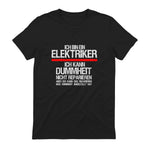 Elektriker Fun Geschenkidee - Herren Schwarz S - Kurzarm - Casual Funny Slogan Electrician in Black - back view